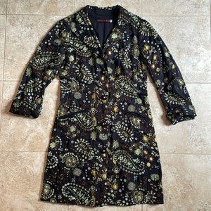 Johnny Was Embroidered Long Jacket EUC